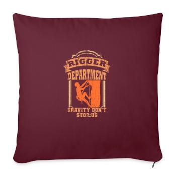 RIGGER DEPARTMENT Rigger Show Équipage cadeau - Housse de coussin décorative 45 x 45 cm - bordeaux - Devant