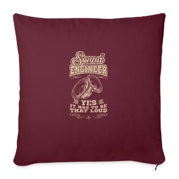Ingénieur du son ingénieur du son cadeau d'équipage Toningen - Housse de coussin décorative 45 x 45 cm - bordeaux - Devant