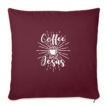 Citation de café amateur de café cadeau pour barista - Housse de coussin décorative 45 x 45 cm - bordeaux - Devant