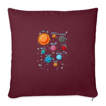 Passe-temps d'astronomie de cadeau spatial pour les nerds - Housse de coussin décorative 45 x 45 cm - bordeaux - Devant