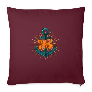SAIL CREW cadeaux marins pour l'équipe de voile SAILING - Housse de coussin décorative 45 x 45 cm - bordeaux - Devant