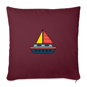 SAIL CREW cadeaux marins pour l'équipe de voile - Housse de coussin décorative 45 x 45 cm - bordeaux - Devant
