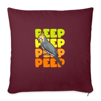 NYMPHENSITTICH Grand-Perruche Cadeau - Housse de coussin décorative 45 x 45 cm - bordeaux - Devant