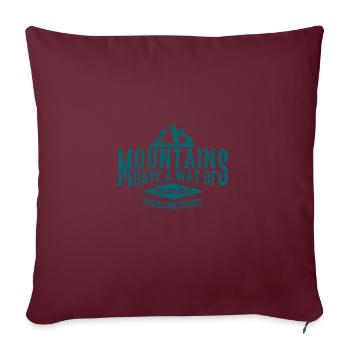 MONTAGNE RENGAINE Hiking Outdoor Randonnée Drôle - Housse de coussin décorative 45 x 45 cm - bordeaux - Devant