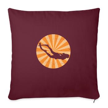 Free-plongée Apnoet immersion Apnoetaucher - Housse de coussin décorative 45 x 45 cm - bordeaux - Devant