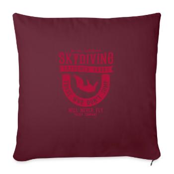 Parachutistes Dictons Parachutisme Sky Dive - Housse de coussin décorative 45 x 45 cm - bordeaux - Devant