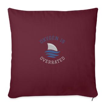Nager en disant que l’oxygène est surestimé - Housse de coussin décorative 45 x 45 cm - bordeaux - Devant
