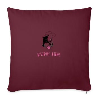 Journée internationale de la femme Jetez-le Silhouette de femme - Housse de coussin décorative 45 x 45 cm - bordeaux - Devant