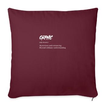 Amateur de gothique Orphique mystérieux et envoûtant - Housse de coussin décorative 45 x 45 cm - bordeaux - Devant