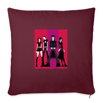 Gothic Business Casual Goth Clique Freunde - Sofakissenbezug 45 x 45 cm - Burgunderrot - Vorne
