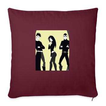 Business Goth Gothic Clique Freunde - Sofakissenbezug 45 x 45 cm - Burgunderrot - Vorne