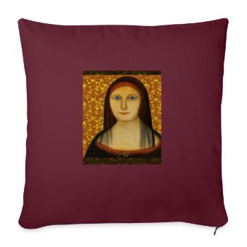 Gustav Klimt Portrait de femme - Housse de coussin décorative 45 x 45 cm - bordeaux - Devant