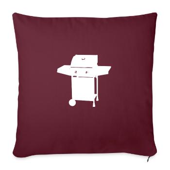 Barbecue à gaz Barbecue Barbecue Barbecue Barbecue Feu Cadeau - Housse de coussin décorative 45 x 45 cm - bordeaux - Devant