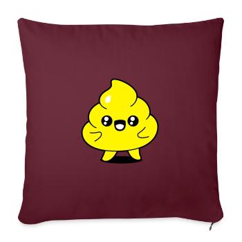 Kack - Sofakissenbezug 45 x 45 cm - Burgunderrot - Vorne
