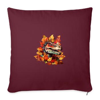 variation 23626aT-Rex coloré: Dinosaures dans le - Housse de coussin décorative 45 x 45 cm - bordeaux - Devant