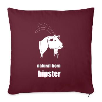 natural-born hipster - Sofakissenbezug 45 x 45 cm - Burgunderrot - Vorne