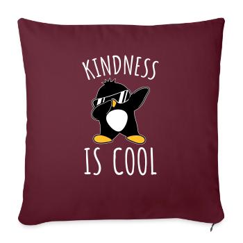 La gentillesse est cool dabbing dab danse geste pingouin - Housse de coussin décorative 45 x 45 cm - bordeaux - Devant
