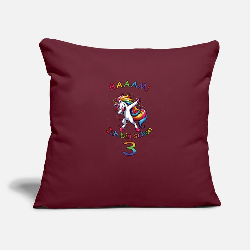 Dabbing Einhorn Unicorn 3. Geburtstag Geschenk Sofakissenbezug 45 x 45 cm