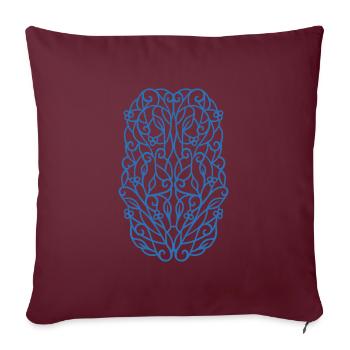 Élément décoratif élégant bleu - Housse de coussin décorative 45 x 45 cm - bordeaux - Devant