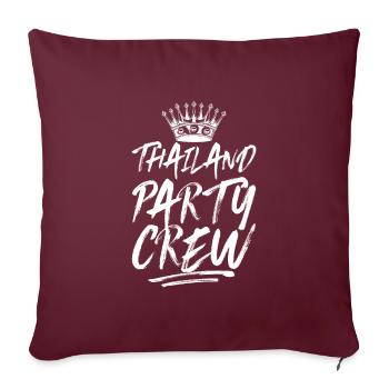 Dicton de l’équipage de la fête en Thaïlande - Housse de coussin décorative 45 x 45 cm - bordeaux - Devant