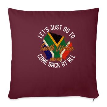 Afrique du Sud - Housse de coussin décorative 45 x 45 cm - bordeaux - Devant