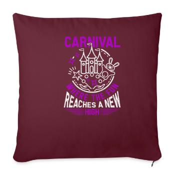 carnaval - Housse de coussin décorative 45 x 45 cm - bordeaux - Devant