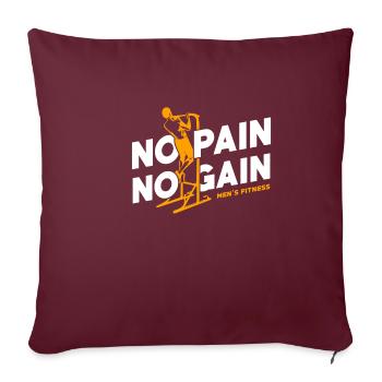 Homme de remise en forme - Housse de coussin décorative 45 x 45 cm - bordeaux - Devant
