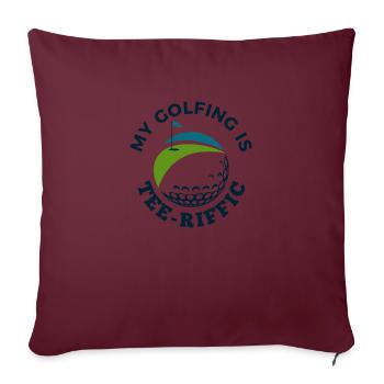 Golf Tee-Riffic Lover Funny Golfing - Housse de coussin décorative 45 x 45 cm - bordeaux - Devant