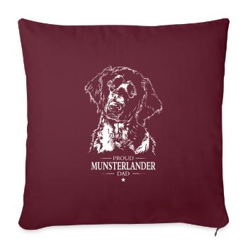 Munsterlander Dad Hunde Münsterländer Wilsigns - Sofakissenbezug 45 x 45 cm - Burgunderrot - Vorne