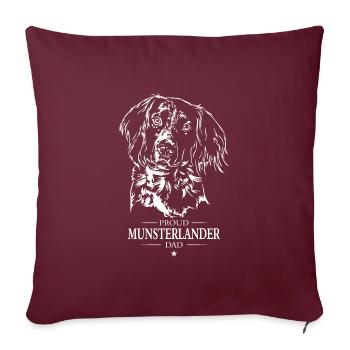 Munsterlander Dad Hunde Münsterländer Wilsigns - Sofakissenbezug 45 x 45 cm - Burgunderrot - Vorne