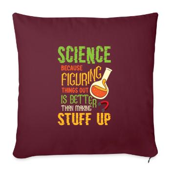 Drôle de science disant chimiste - Housse de coussin décorative 45 x 45 cm - bordeaux - Devant