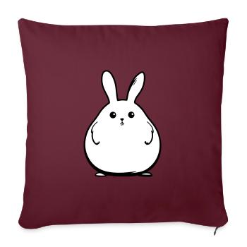 Lapin Drôle Pâques - Housse de coussin décorative 45 x 45 cm - bordeaux - Devant