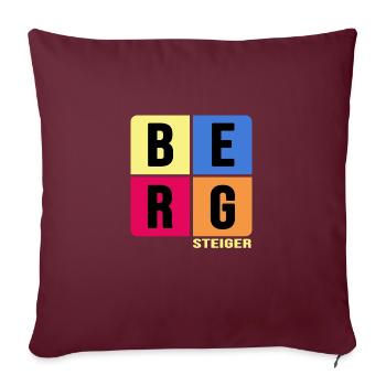 escalade, alpinisme, alpinisme, sommet - Housse de coussin décorative 45 x 45 cm - bordeaux - Devant