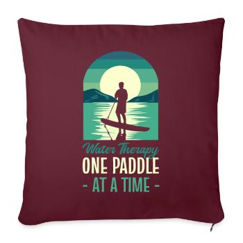 SUP Sports nautiques Paddle Board Yoga Sup Pop - Housse de coussin décorative 45 x 45 cm - bordeaux - Devant