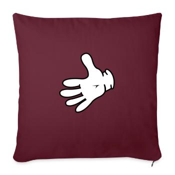 bande dessinée à la main 02 - Housse de coussin décorative 45 x 45 cm - bordeaux - Devant