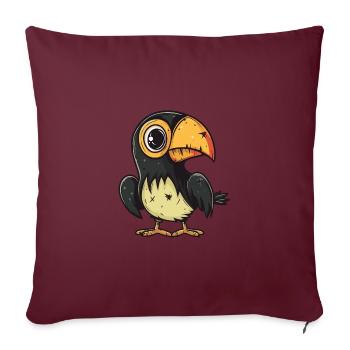Tukan Vogel Halloween Lustig Zombie - Sofakissenbezug 45 x 45 cm - Burgunderrot - Vorne