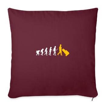 Colis livreur postier livreur - Housse de coussin décorative 45 x 45 cm - bordeaux - Devant