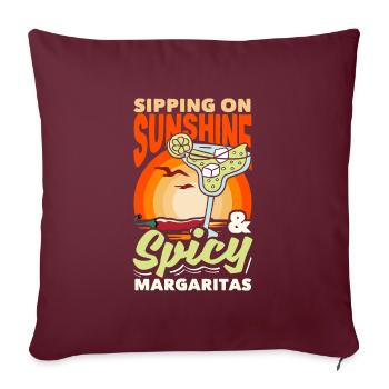 Attenzione Spicy Margarita Cocktail Lover's - Sofakissenbezug 45 x 45 cm - Burgunderrot - Vorne