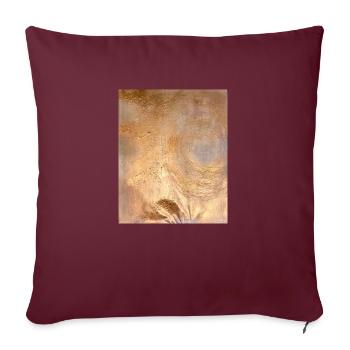 Soleil d'or - Housse de coussin décorative 45 x 45 cm - bordeaux - Devant