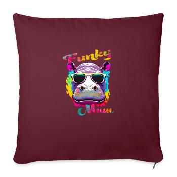 Funky Mum. anniversaire, fêtes des mères. - Housse de coussin décorative 45 x 45 cm - bordeaux - Devant