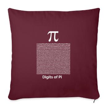 Le nombre Pi - Housse de coussin décorative 45 x 45 cm - bordeaux - Devant