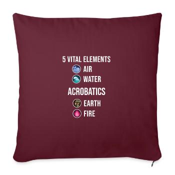 5 Vital Elements Air Water Acrobatics Gymastics Gy - Sofakissenbezug 45 x 45 cm - Burgunderrot - Vorne