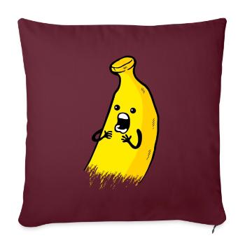 Banane funky - Housse de coussin décorative 45 x 45 cm - bordeaux - Devant