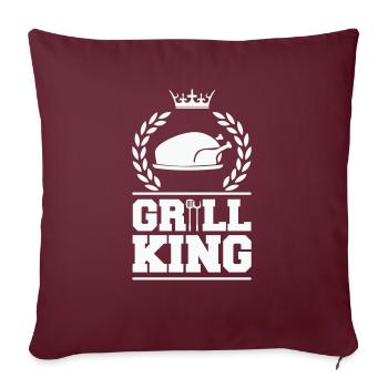 Grill King Chicken - Sofa pillowcase 17,3'' x 17,3'' (45 x 45 cm) - burgundy - Front