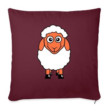 Sheep Baby Stands Cute Cute Lamb Child Cool Comic - Sofa pillowcase 17,3'' x 17,3'' (45 x 45 cm) - burgundy - Front