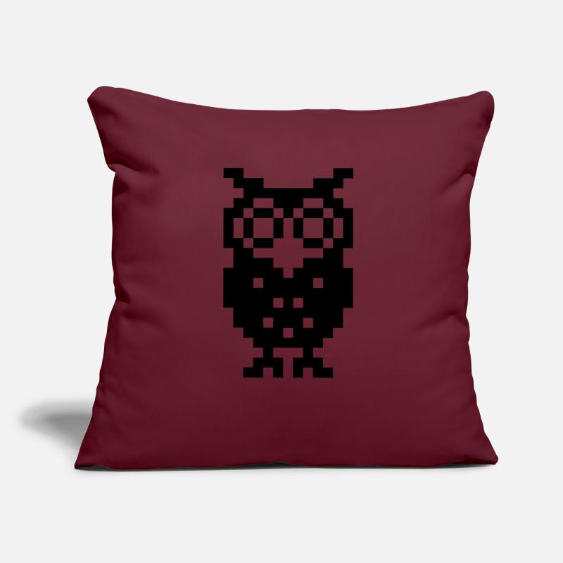 Pixel Eule, Retro Eule, Owl Sofakissenbezug 45 x 45 cm