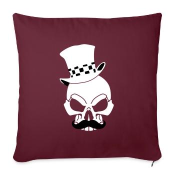Funny pirate skull - Sofa pillowcase 17,3'' x 17,3'' (45 x 45 cm) - burgundy - Front