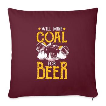 Pierres de profession de copain mineur - Housse de coussin décorative 45 x 45 cm - bordeaux - Devant