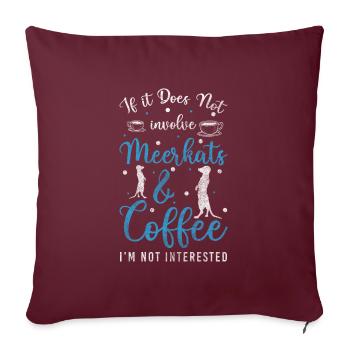 Nature sauvage Doux - Housse de coussin décorative 45 x 45 cm - bordeaux - Devant