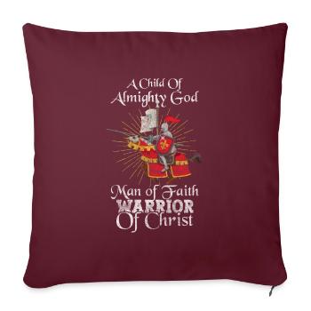 Knight Kingdom Chevaliers Templiers - Housse de coussin décorative 45 x 45 cm - bordeaux - Devant